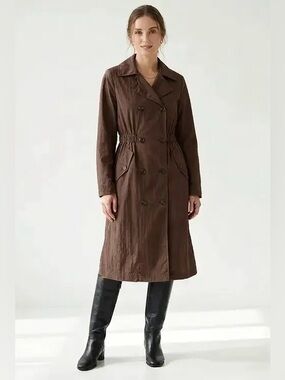 Eileen Fisher XLCotton blend lightweight trench 
Casual Formal Preppy Academia